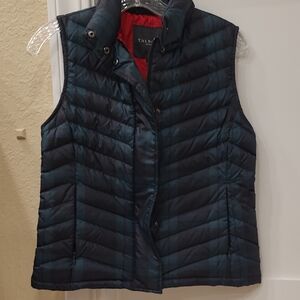 Talbots Green and Black Quilted Vest